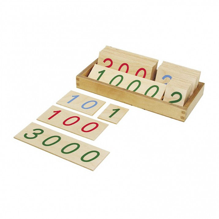Montessori wooden long numbers 1-3000