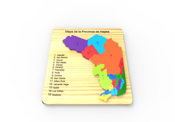 Alajuela map puzzle