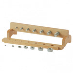 Wooden base with Montessori nuts and bolts