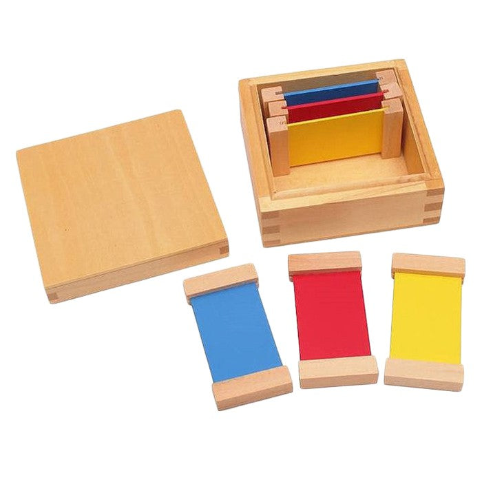 Caja de color con 6 tabletas Montessori