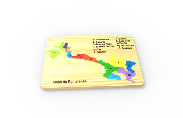 Rompecabezas mapa de Puntarenas