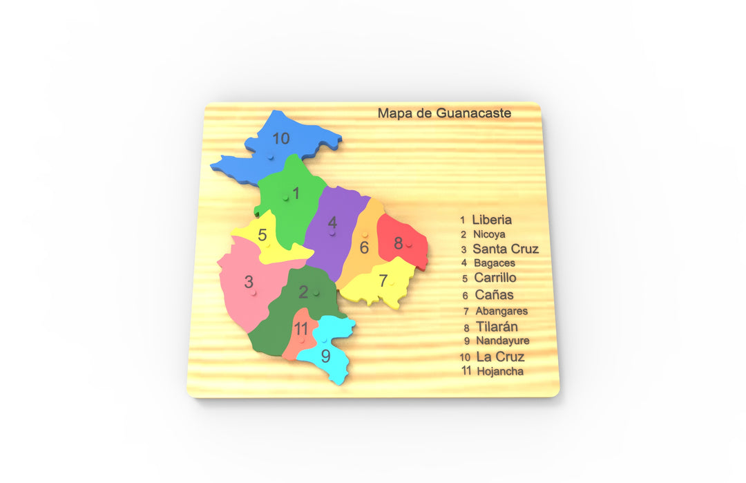 Rompecabezas mapa de Guanacaste